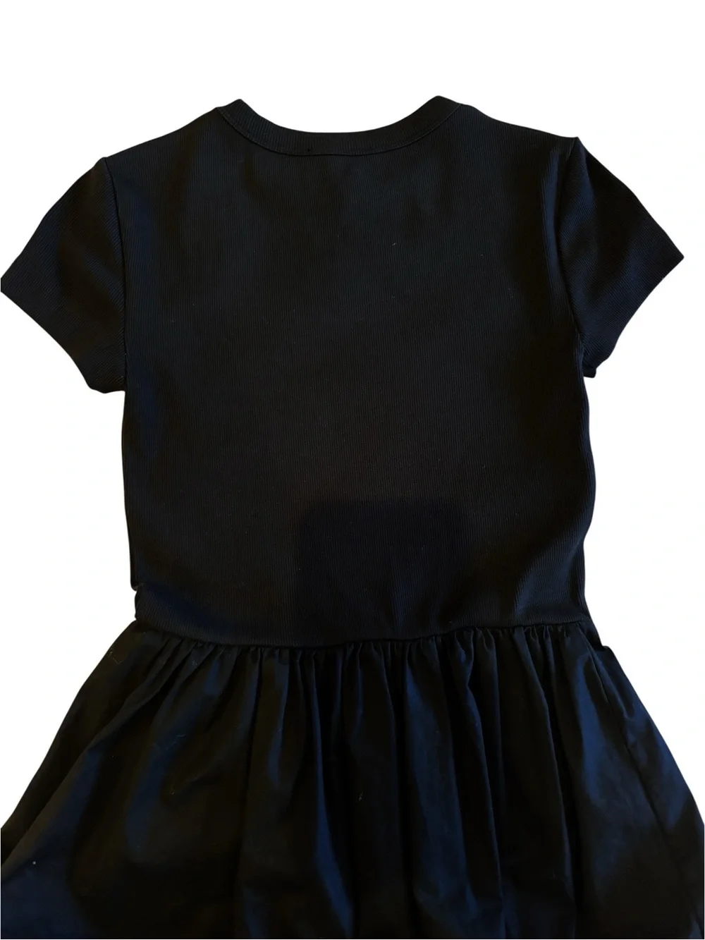 ME+EM Women Black Short-Sleeve Full-Skirt Dress